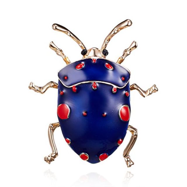 Insect Lizard Ladybug Spider Gecko Brooches Rhinestone Animal Enamel Brooch Pins Women Girls Birthday Festival Jewelry Gift