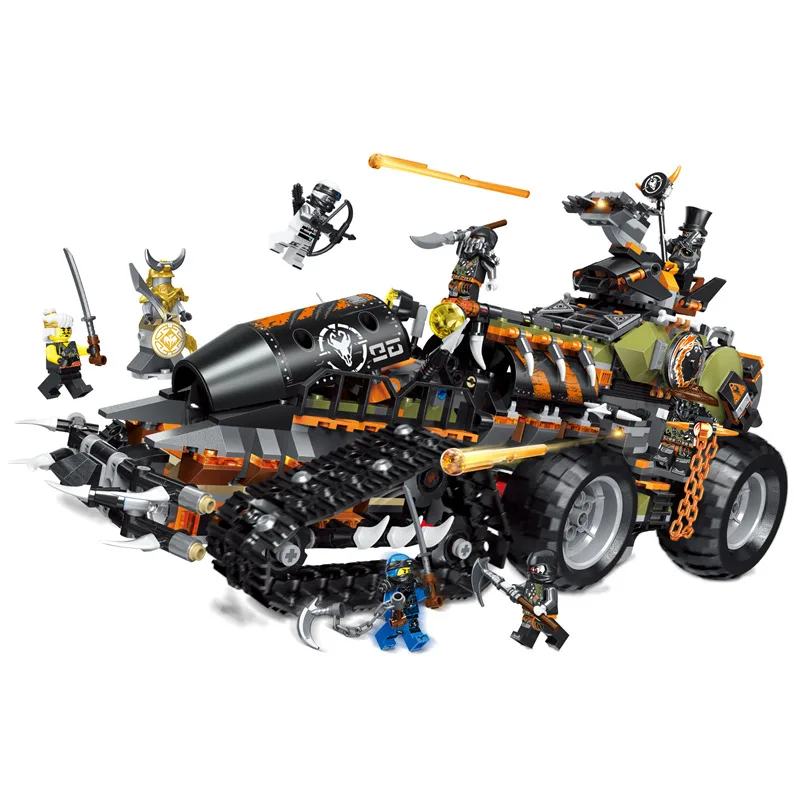 

2019 Legoinglys Ninjagoed Heavy Hunted Dragon Truck Model Building Blocks Bricks Educational Toys for Children Christmas Gifts