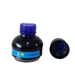 60ml Bottled Blue Fountain Pen Ink Hero 233 Writing Glass Refill Fountain Office Smooth Ink Student Supplies Stationery Sch W9M0