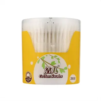 

150/200PCS/Box Compact Cotton Swabs Double Head Wood Sticks Nose Ears Cleaning Cosmetics Health Care Cotton Buds