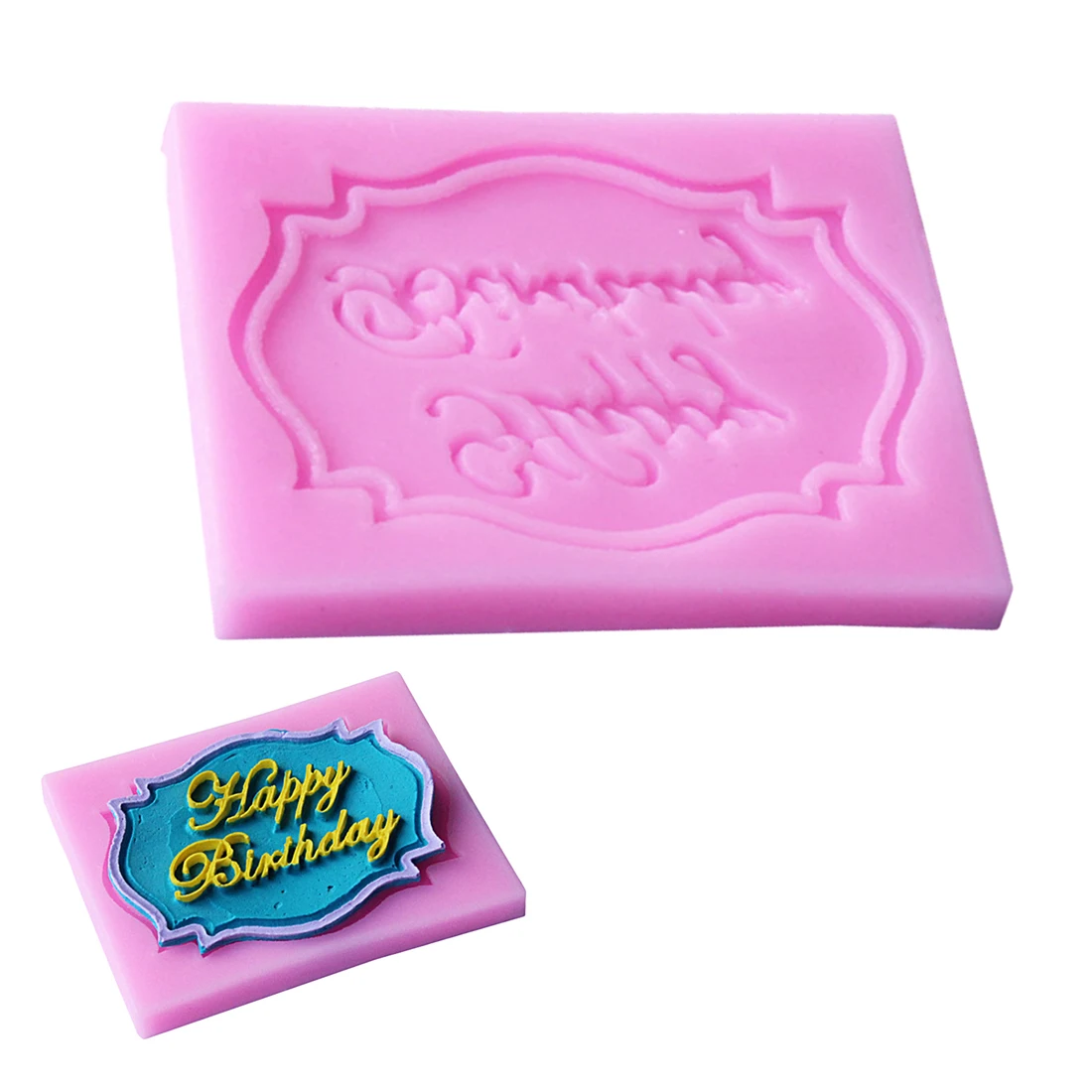 

High Quility Happy Birthday Letter Form Silicone Mold Chocolate Fondant DIY Cake Decoration Tools Birthday Party Cupcake Mould