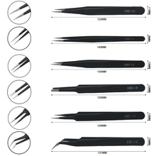 1 шт. антистатические пинцеты из нержавеющей стали электронный инструмент для ремонта ESD10-ESD15 электронные инструменты для ремонта