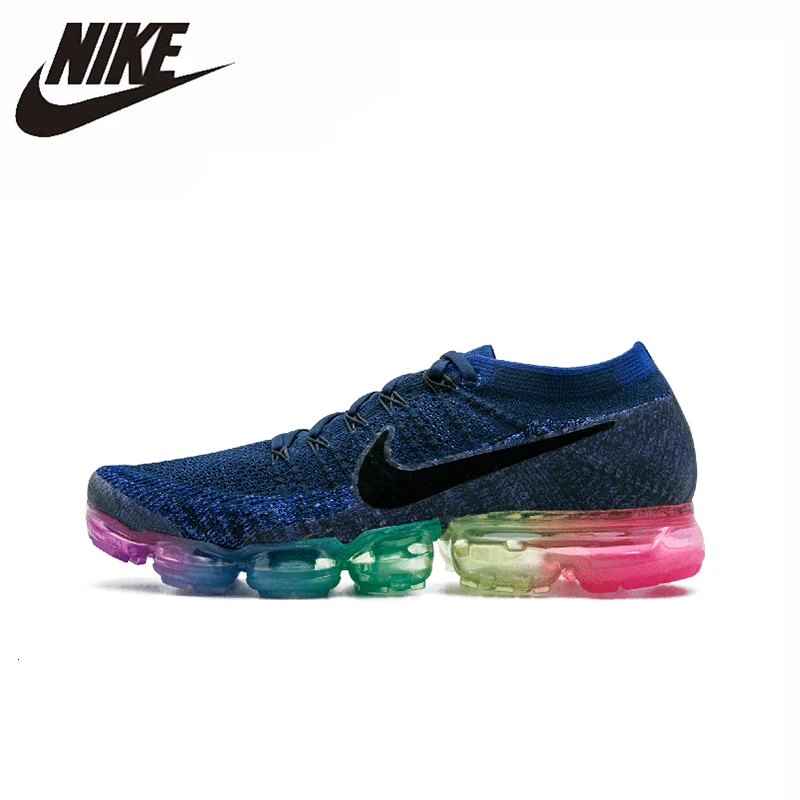 Кроссовки Nike Air Vapor Max Flyknit оригинальный Новое поступление кроссовки Для женщин подушка для отдыха на открытом воздухе спортивные кроссовки