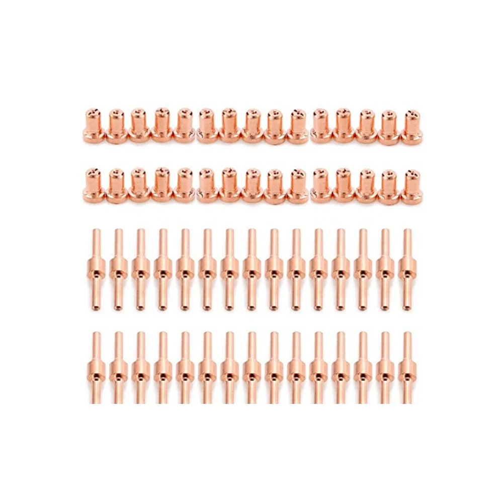 60pcs Consumables Extended Long Tip Electrodes and Nozzles for PT31 LG40 40A Air Plasma Cutter