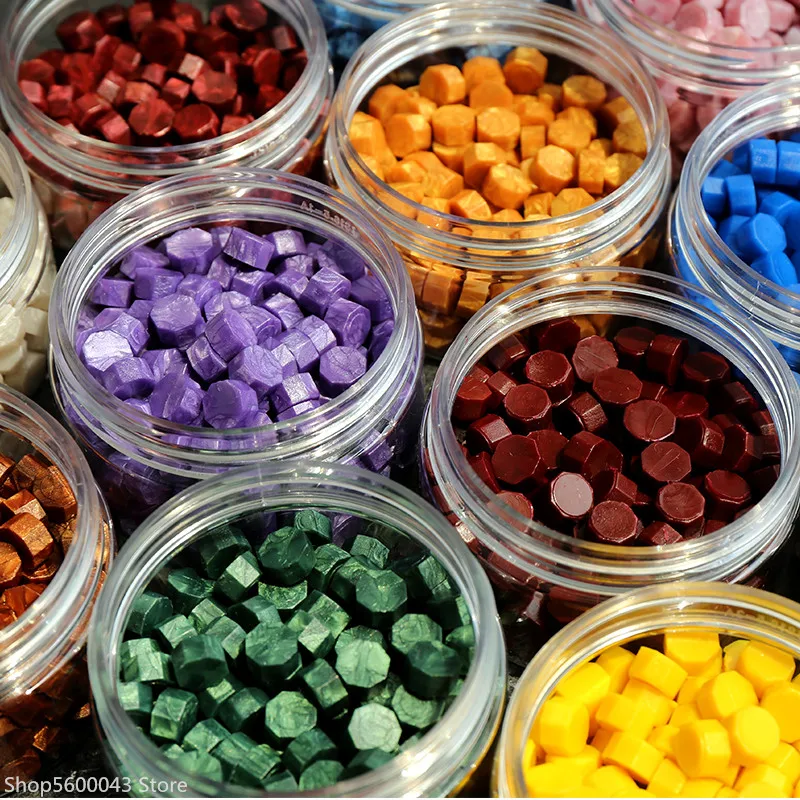 Retro Octagon Sealing Wax Beads 100pcs Wax Seal Stamp Beaded For Wedding Vintage Craft Decor Card Making Tools