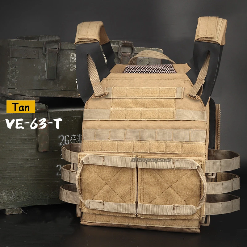 tan Открытый охотничий жилет Molle военный страйкбол Пейнтбол жилет CS Wargame Стрельба Защитный Жилет армейский тактический боевой жилет - Цвет: tan