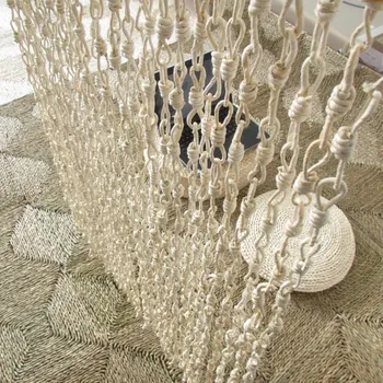 

Woven straw door curtains, braided straw partition, handmade tongue curtain, room divider screen separator, room divider