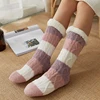 Plus Cotton Thicken Winter Socks Multicolor Stripes Women Sleep Warm Non-Slip Stocking Girl Cute Xmas Gift Home Floor Sock Hot ► Photo 3/6