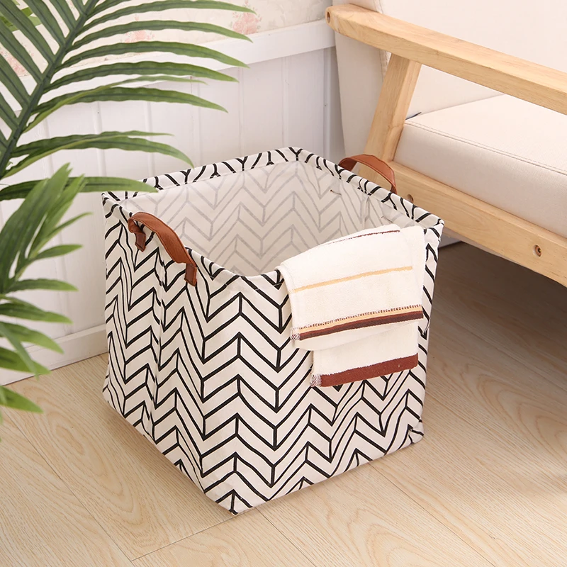 

Nordic Storage Basket Foldable Cosmetic Box Laundry Hamper Underwear Kids Toy Clothes Sundries Basket Closet Organizer Container