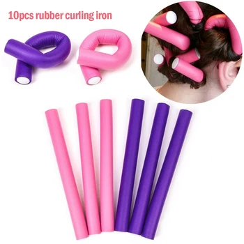 

10pcs/Lot 2/1.4/1.2cm Hair Curler Comb Makers Soft Foam Bendy Curls DIY Styling Hair Rollers Tool for Women Styling Accessories