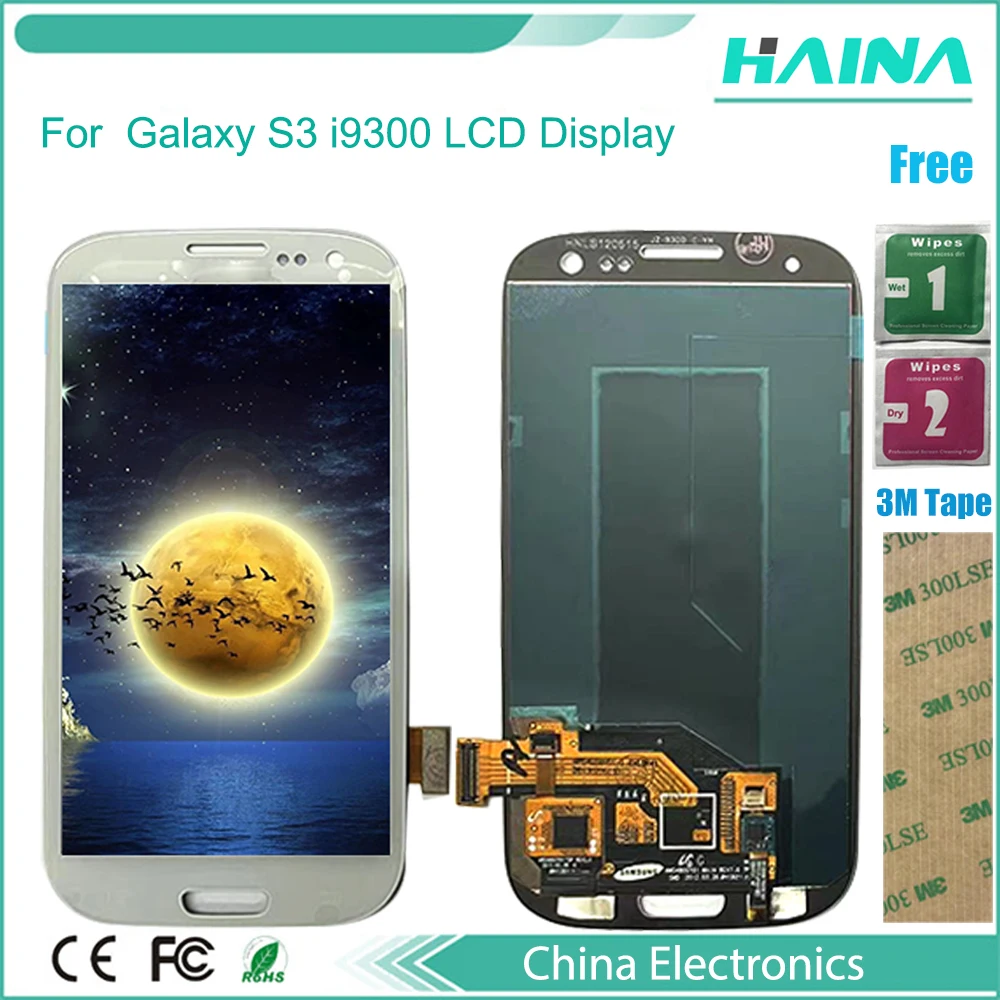 

For Samsung Galaxy S3 I9300 i9300 Touch Screen Panel Digitizer + LCD Display Monitor Panel Module Assembly + Free Tools