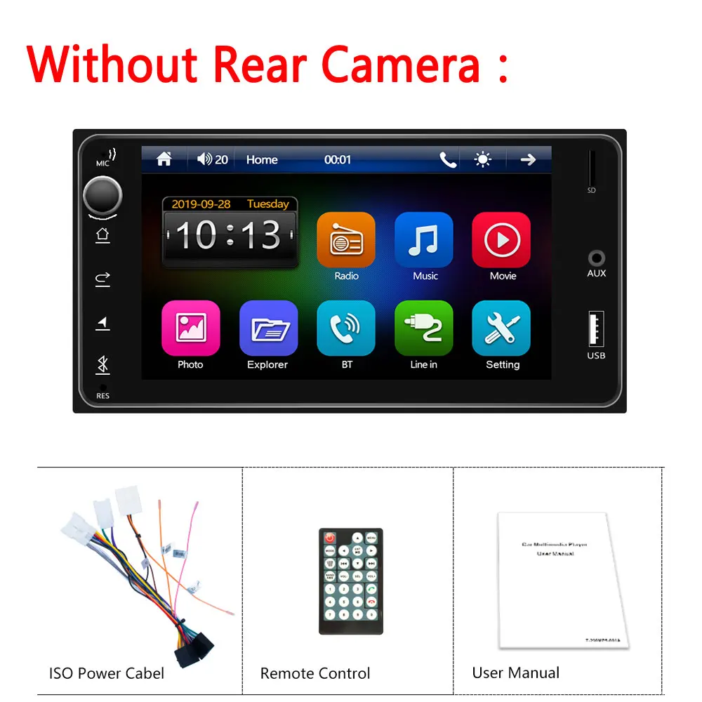 Автомагнитола AMPrime 7 ''с сенсорным экраном универсальный аудиоплеер MP5 для Toyota