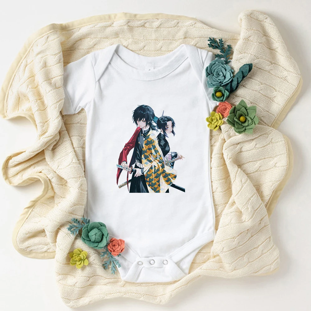 Baby Unisex Clothes Onesies Anime Demon Slayer Fashion 2022 Newborn Boy Bodysuit Cartoon Cute Infant Girl Clothes One-Pieces 3