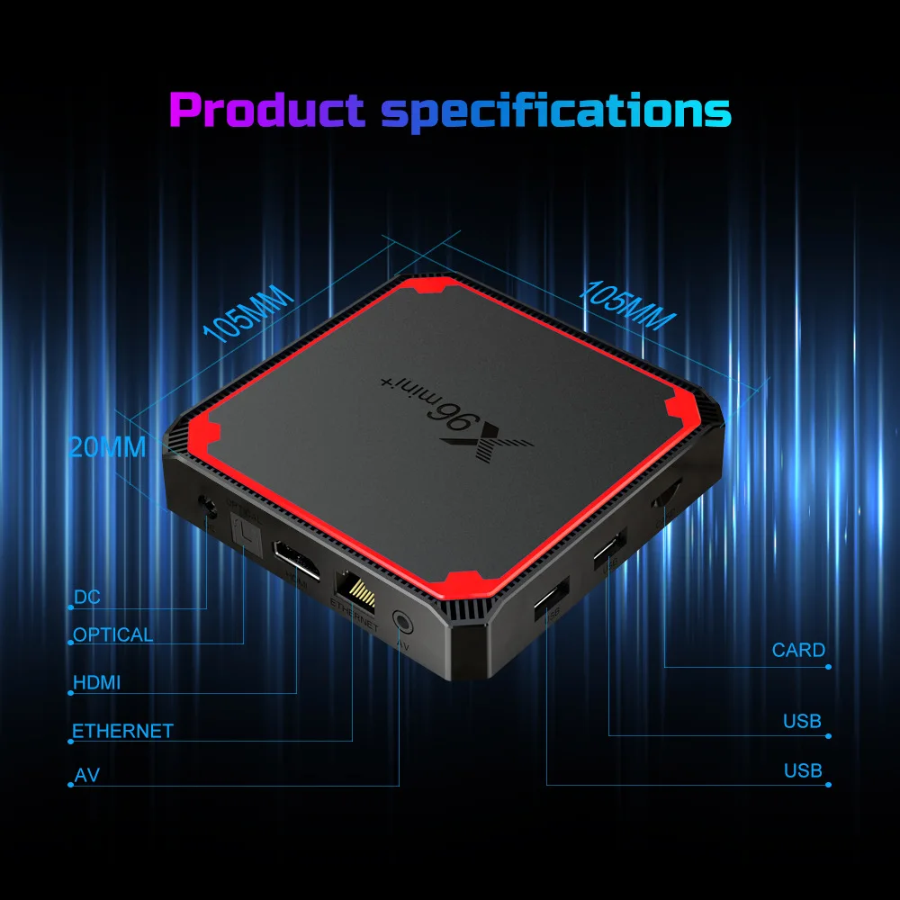 Smart TV Box X96 Мини плюс 2 Гб оперативной памяти 16 встроенной Android 9 0 iptv 4K 4G &amp 5G Wi-Fi Google