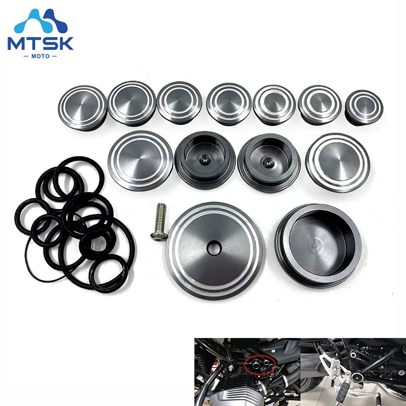 

Motorcycle Frame Hole Caps Plug Cover Kit for BMW R Nine T NineT R9T Pure Racer Scrambler Urban G/S 2013 2014 2015 2016 2017 201
