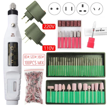 

1 Set 20000RPM Electric Nail Drill Machine Kit Mill Cutter Pedicure Nail File Manicure Machine Professional Nail Art Tools File