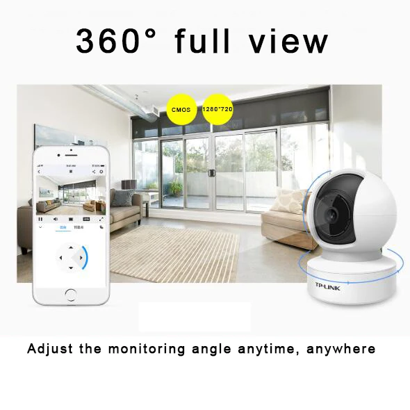 360 градусов Full View IP камера 1MP Беспроводная сетевая Wi Fi 128G видеонаблюдения ICR CCTV