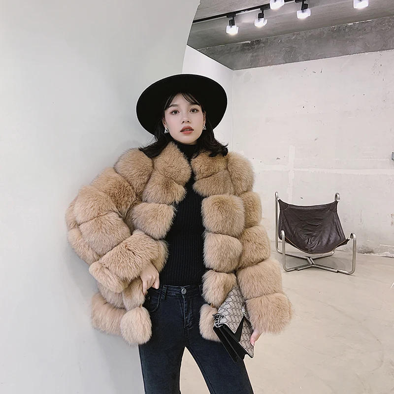 

2019JKP new winter fox fur grass coat women's long long fur fur coat
