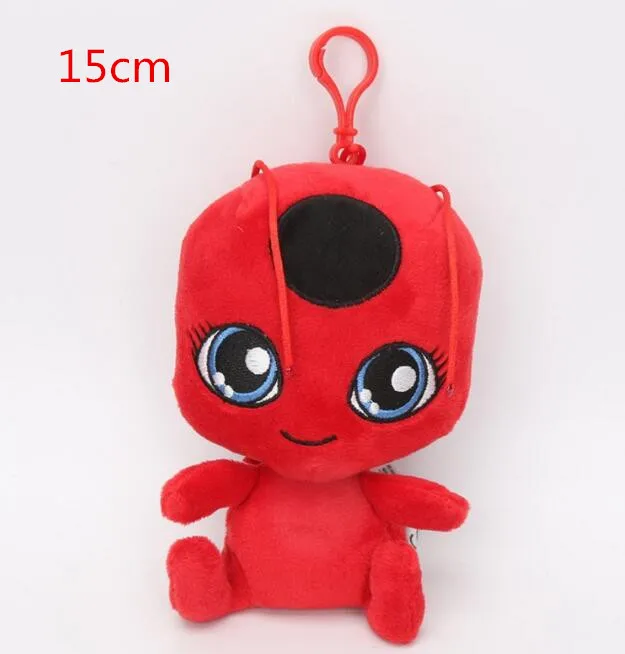 15cm 15-20 см, божья коровка, плюшевые куклы, леди, жук, мягкие игрушки, детские маскарадные маски, сумки, аксессуары, подвеска, плагг и Тикки, кот Нуар - Цвет: 15cm