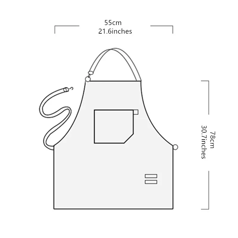 Вареный брезентовый фартук бариста бармен пекарь шеф-повар Питание Униформа флорист плотник татуировки художник садовник рабочая одежда K91