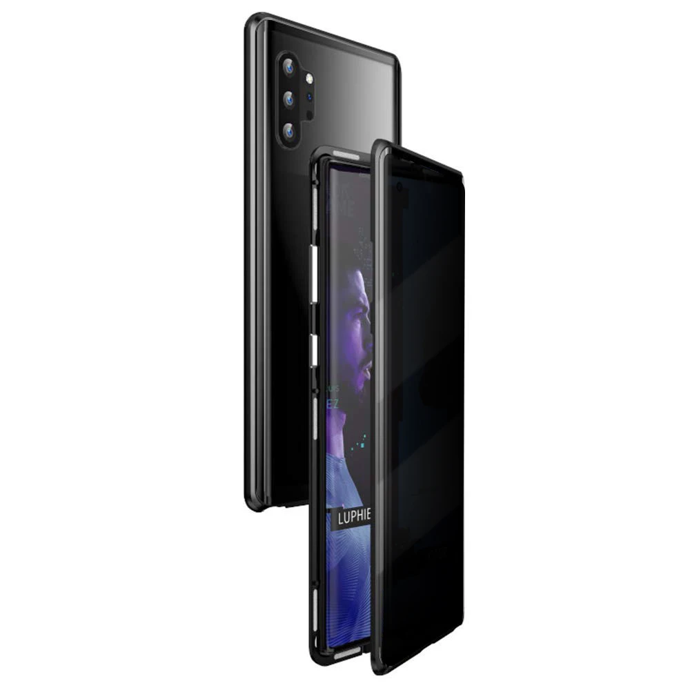 Двойное закаленное стекло чехол для samsung Galaxy Note 10 S10 S8 S9 Plus S10e Note 9 8 Противоскользящий магнитный металлический бампер