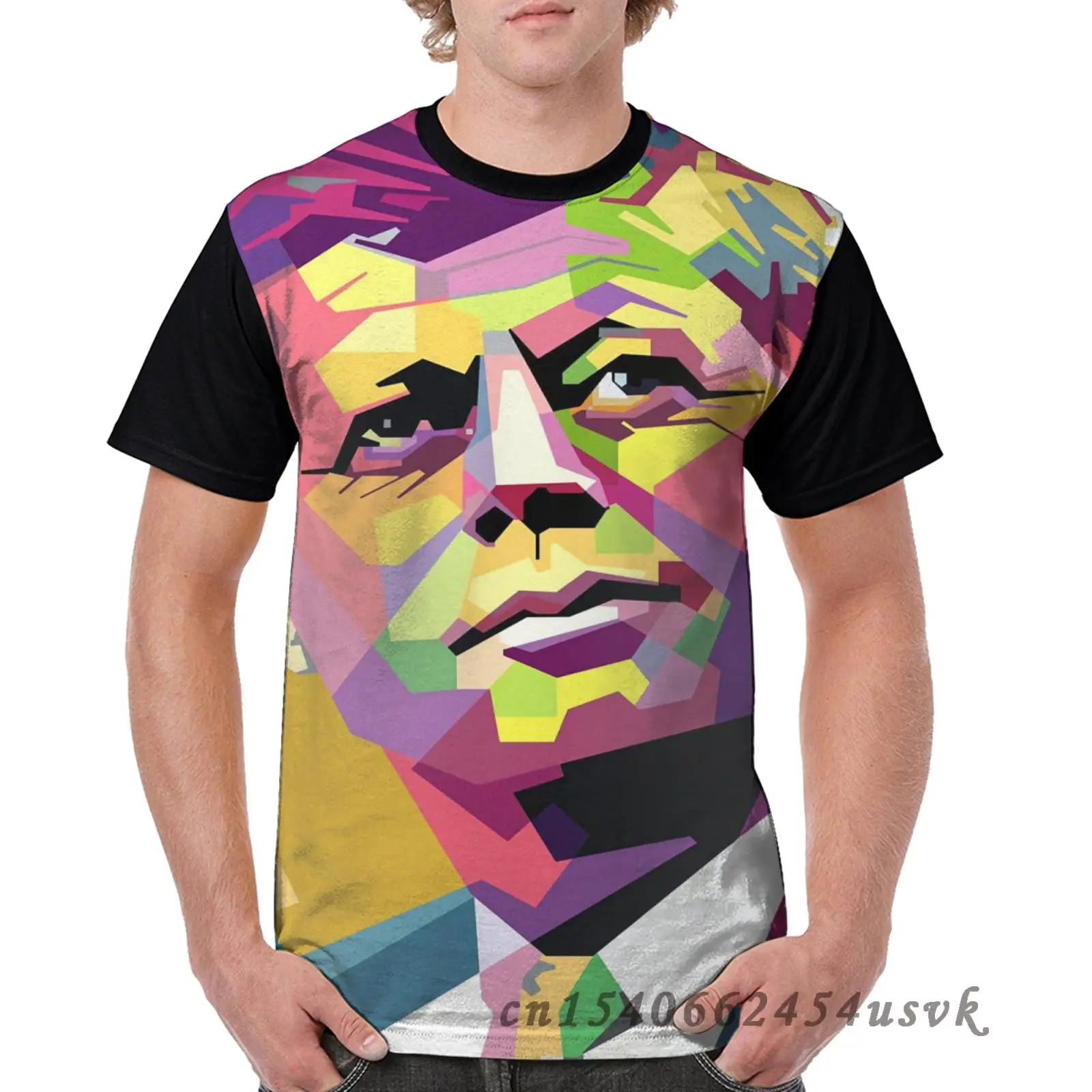 Забавный Графический Мужская футболка с рисунком футболки Джона Кеннеди в Wpap