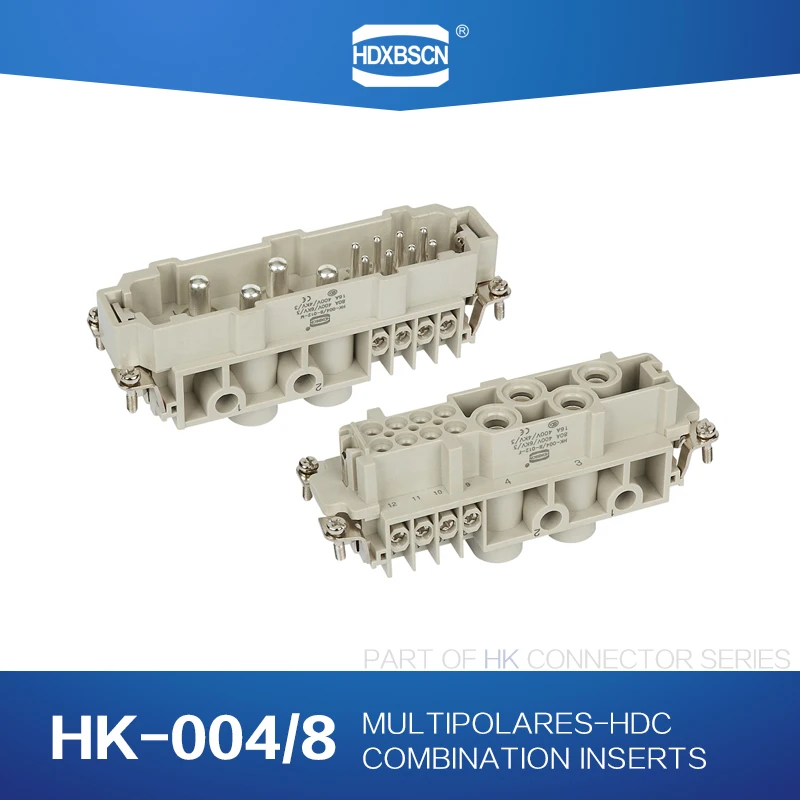 Hdxbscn Conector Resistente Retangular Industrial Hdc Hk004 m f Núcleo 10a Plugue Impermeável da Aviação
