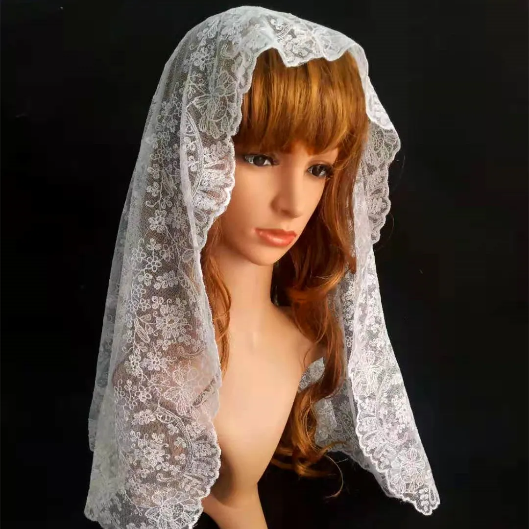 Short Style Wedding Veil Prayer Shawl Church | Тематическая одежда и униформа