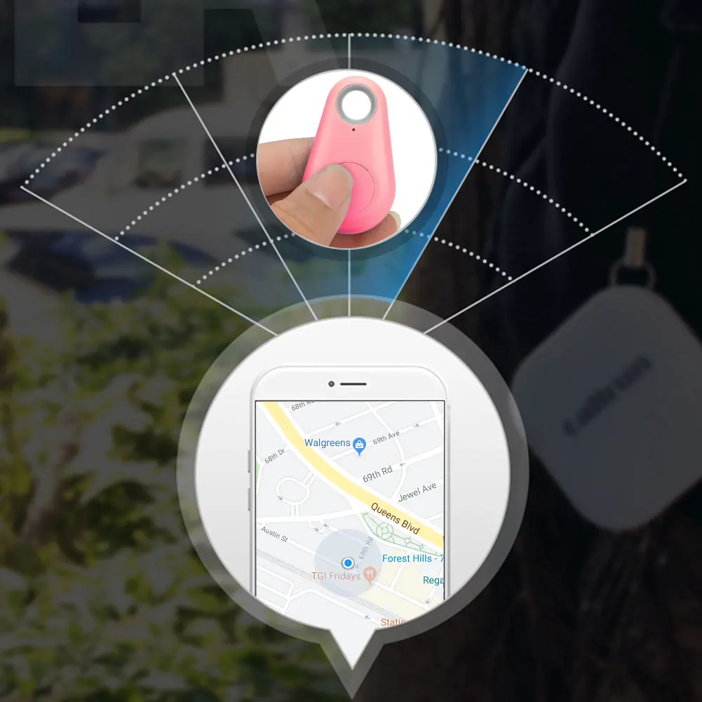 Домашние животные Смарт мини gps трекер анти-потеря Водонепроницаемый Bluetooth Tracer для домашних собак кошки ключи кошелек сумка дети трекеры Finder оборудование