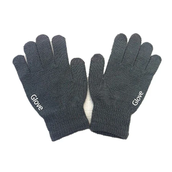 YRRETY, женские эластичные перчатки, зимние вязаные перчатки, перчатки для сенсорного экрана, теплые женские зимние перчатки на полный палец, Осенние - Цвет: S1536 Dark Grey