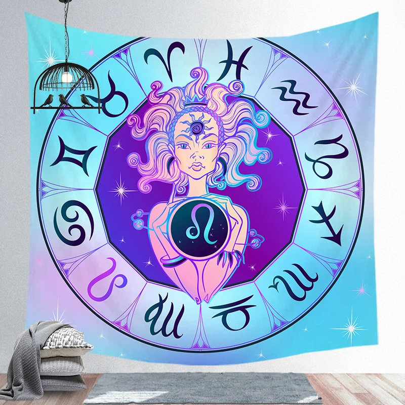 Psychedelic Созвездие Галактика космический узор гобелен настенный легкий вес полиэстер ткань Декор на стену для дома гобелен