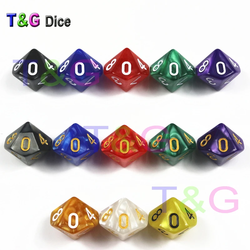 Новинка игральные кости D10 для ролевых игр dnd 10 лиц кубики богатых цветов