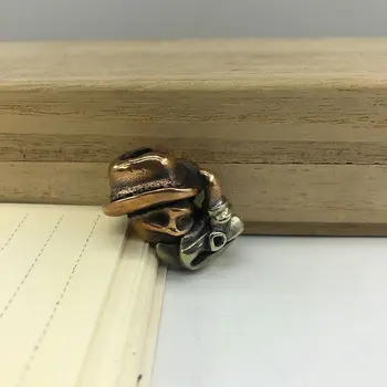 

Knife Beads Wild Rhino Brass EDC Copper DIY Cool for Knife Umbrella Lanyard Flashlight Knuckles Rope Tool