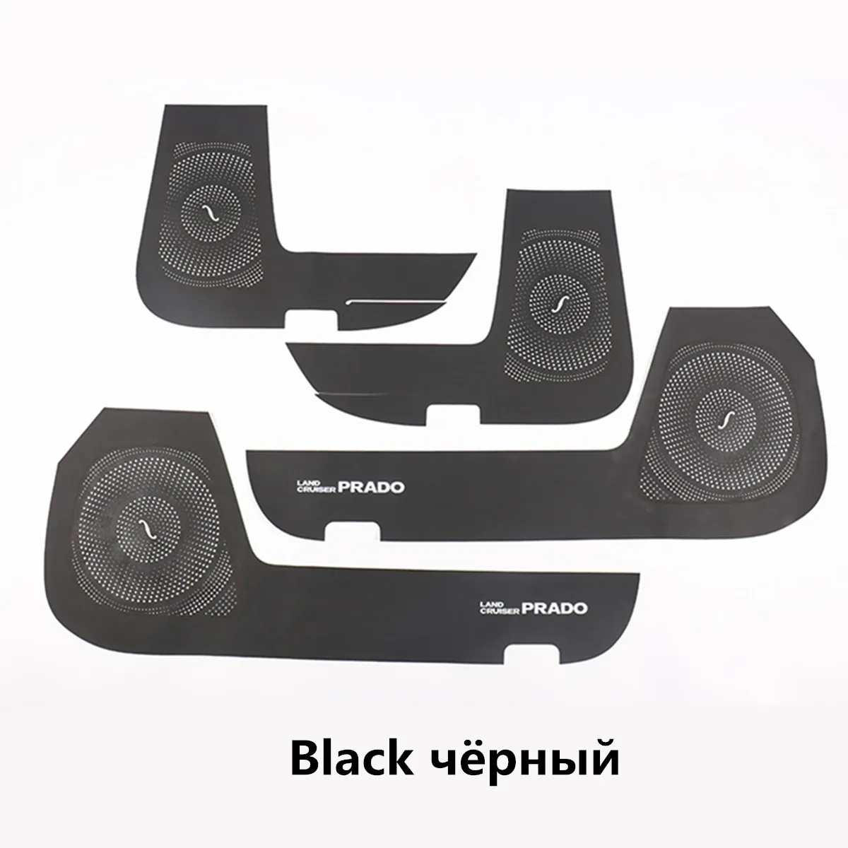 Для Toyota Land Cruiser Prado 150 2010 2011 2012 2013 из натуральной кожи стикер для двери - Цвет: Black