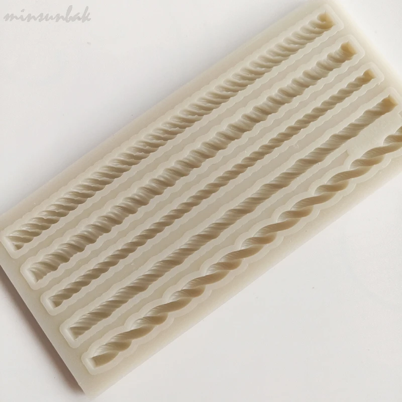 Minsunbak маленькая жемчужина силиконовая форма для помадки плетеная веревка торт брюки для женщин инструмент DIY шоколадная кухонная утварь для выпечки Инструменты