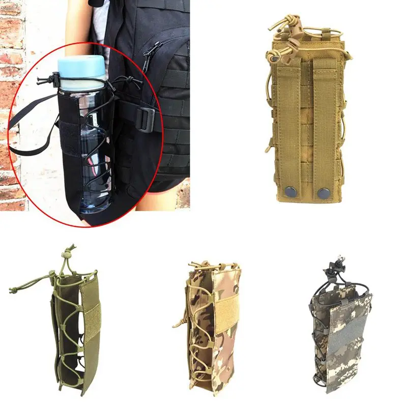 Тактика держатель для бутылки сумка для питьевой бутылки нейлон Molle держатель для бутылки воды Прочный для велоспорта Бег Спорт на открытом воздухе