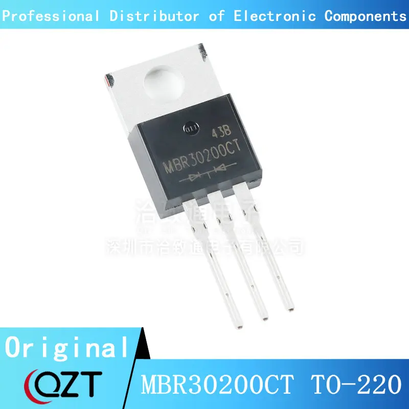 10pcs/lot MBR30200CT TO220 MBR30200 MBR30200C 30A 200V TO-220 chip New spot