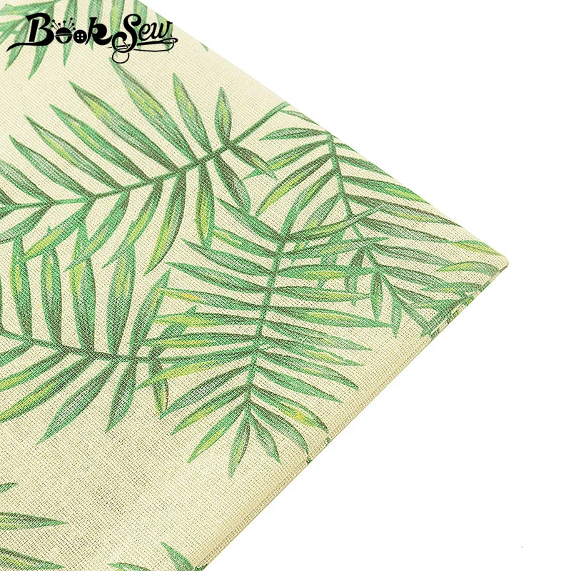Матерчатая ткань Booksew из хлопка и льна с измерителем зеленого листа тканевая
