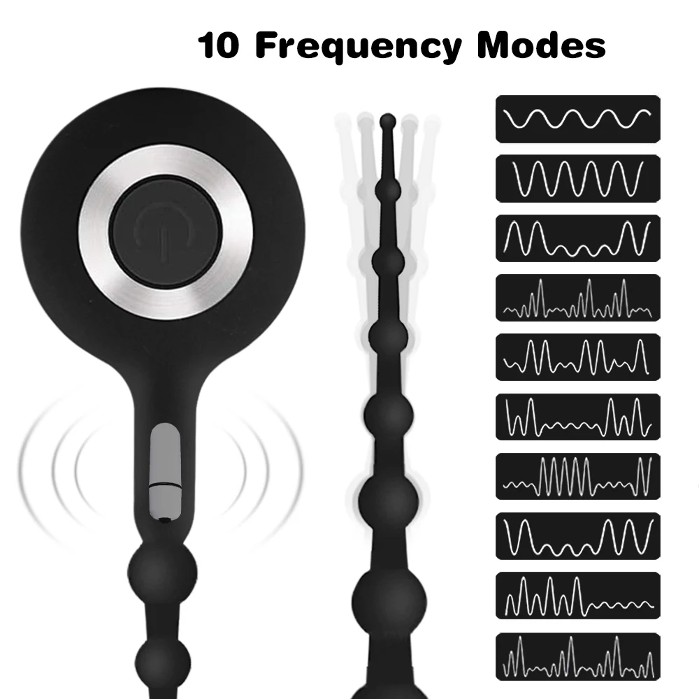 iKenmu Penis Plug Urethra Catheter Male Urethral Vibrator Catheter Sounding Stretcher Dilator Sex Toy Men Erotic 10 Frequency
