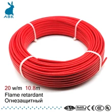 20 Вт 10,8 м Постоянная мощность мм кровельные трубы для обезвоживания оттепели размораживания огнестойкий высокопроизводительный нагревательный кабель из ПТФЭ силиконовой резины