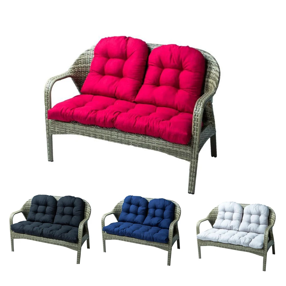 3 Pcs Bench Seat Cushion Cotton Garden Furniture Loveseat Cushion Patio Lounger 