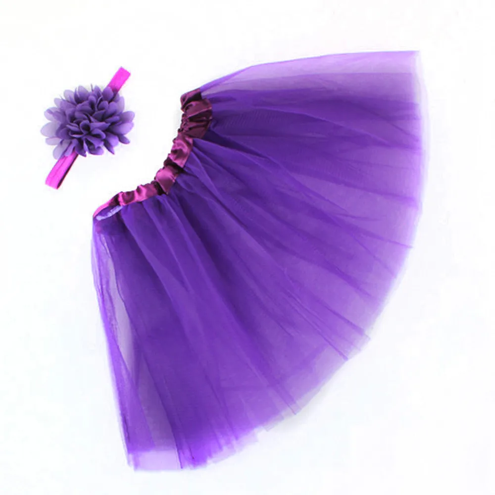 Baby Girls Infant Newborn Tutu Short Skirts Lace Floral Tutu Skirt Headband Set Headband Set tutu skirt girls skirts