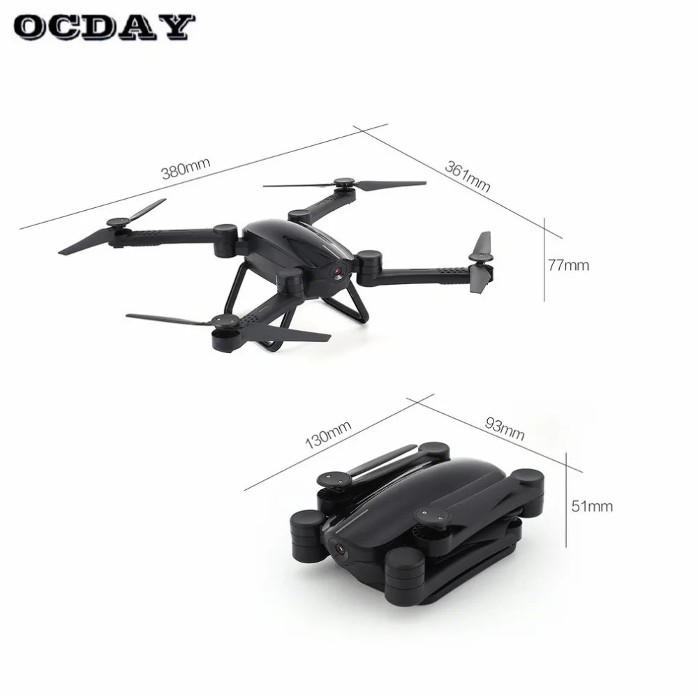 X9 Радиоуправляемый Дрон 2,4G FPV складной Квадрокоптер с 0.3MP Wifi камера удержание высоты в режиме реального времени Безголовый один ключ Взлет/посадка fz