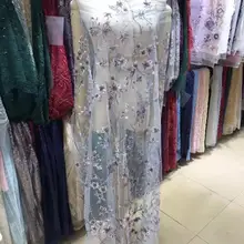 5 ярдов/партия cc002# ручная работа Бисер Блестки лучшее качество роскошная вышивка тюль сетка кружево для невесты свадебное платье