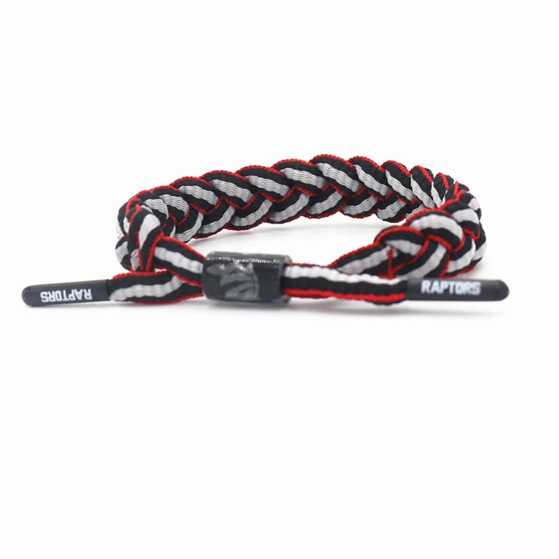 12pcs high quality cotton size adjustable wristband basketball sports bracelet shoelace bangle as irving fans gift - Окраска металла: С черным цинковым покрытием