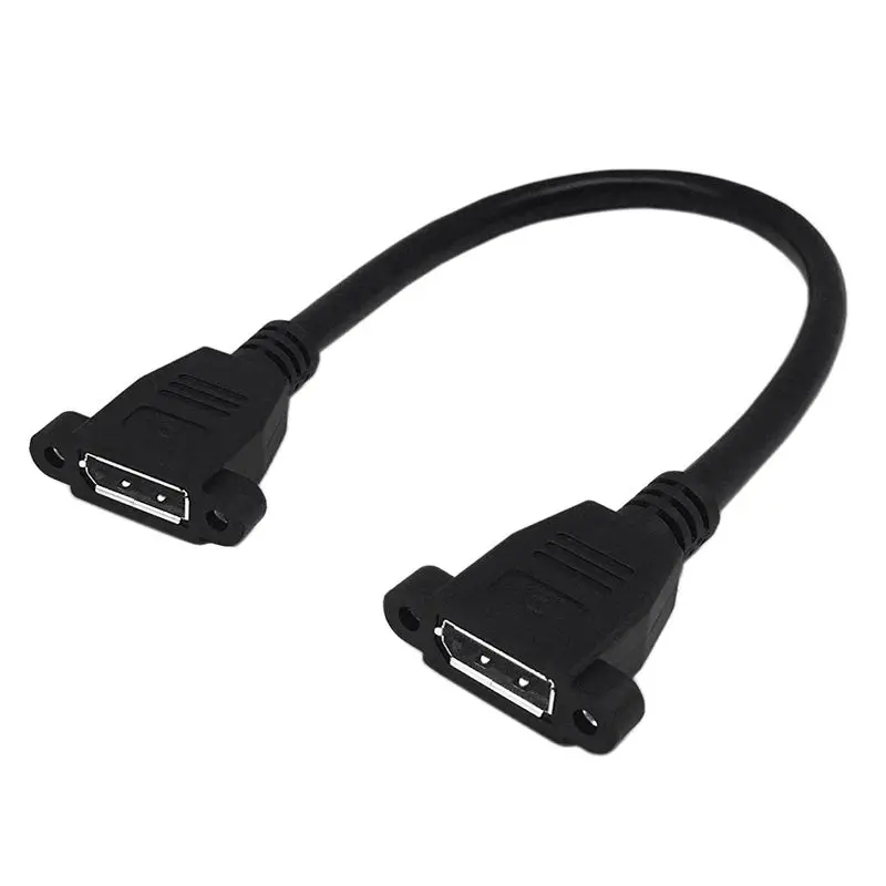 

1 ft DP DisplayPort Female to Female Coupler Adapter Extension Cable with Screw Hole Panel Mount