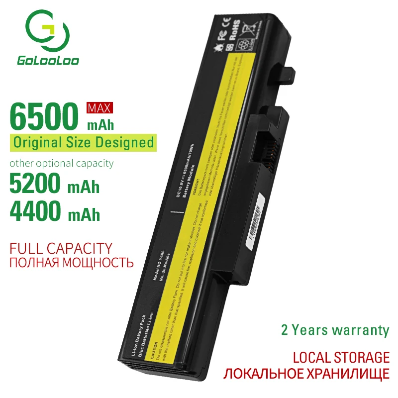 Golooloo ноутбука Батарея для LENOVO L09N6D16 L09S6D16 L10L6Y01 L10L6Y01 L10N6Y01 L10S6Y01 IdeaPad Y460 Y560 B560 Y560A