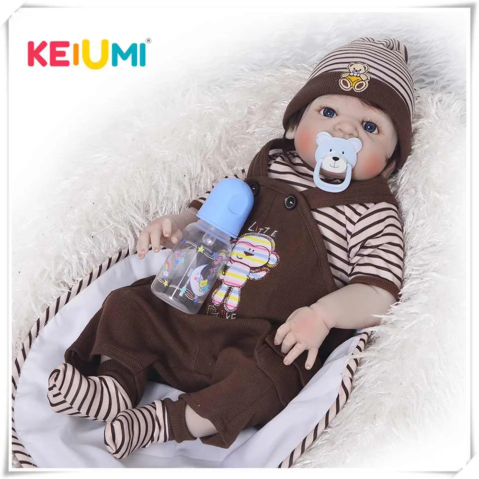 

Newborn doll 57 cm Realistic Full Silicone 23'' Reborn Baby Doll For Sale Lifelike Baby Dolls Kids Playmate Gifts