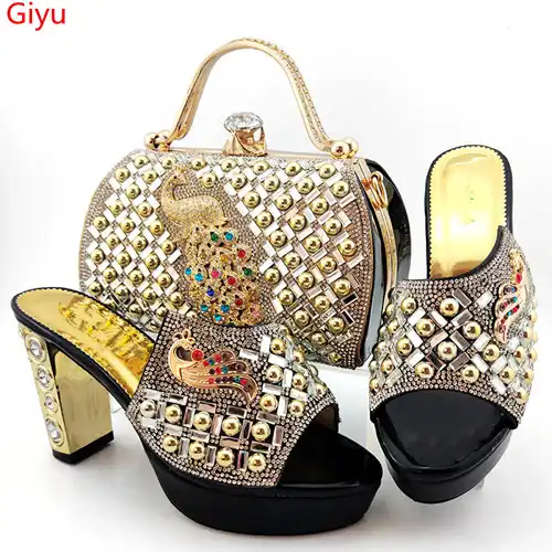 black shoes and bag for wedding
