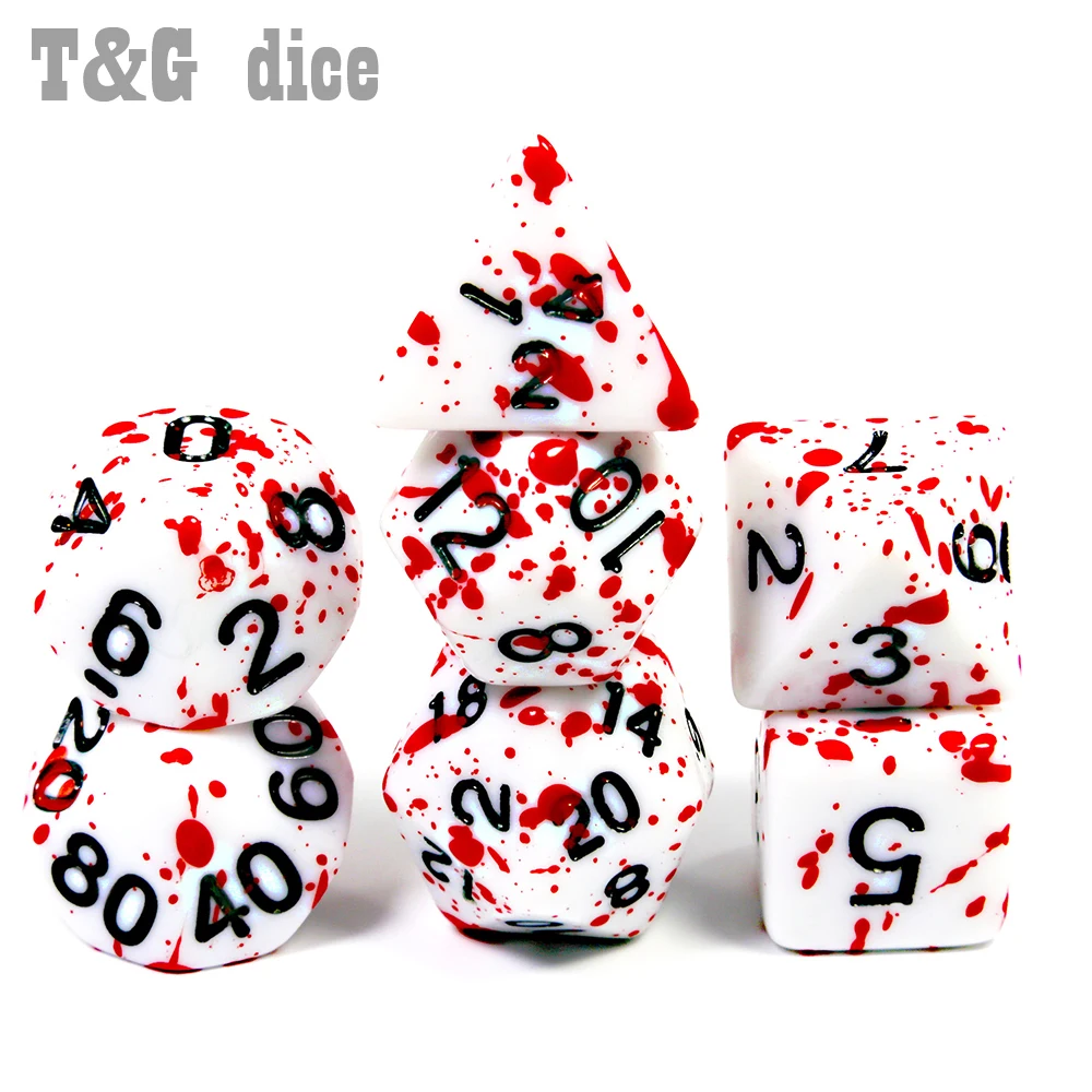 Игра на Хэллоуин вечерние 7 шт./компл. многогранные цифровые игры TRPG для